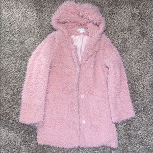 Pink teddy coat
